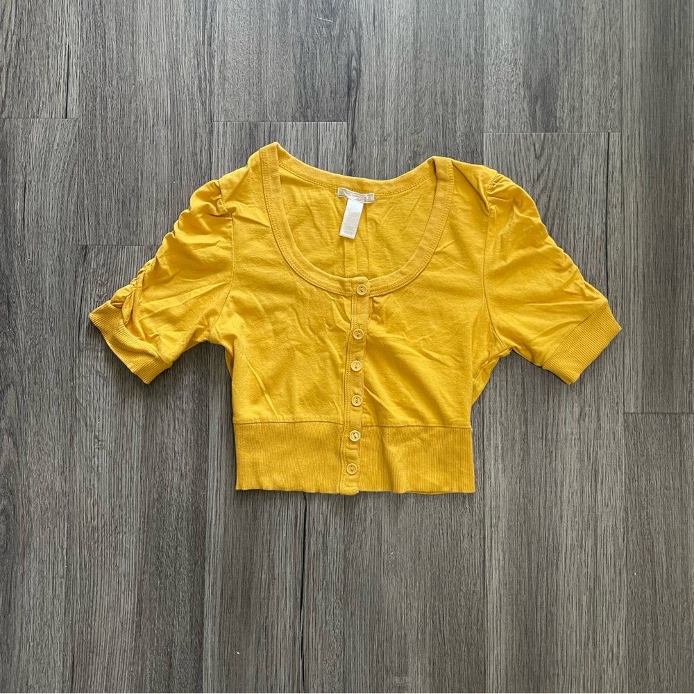 Button Down Crop Top